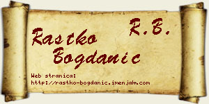 Rastko Bogdanić vizit kartica